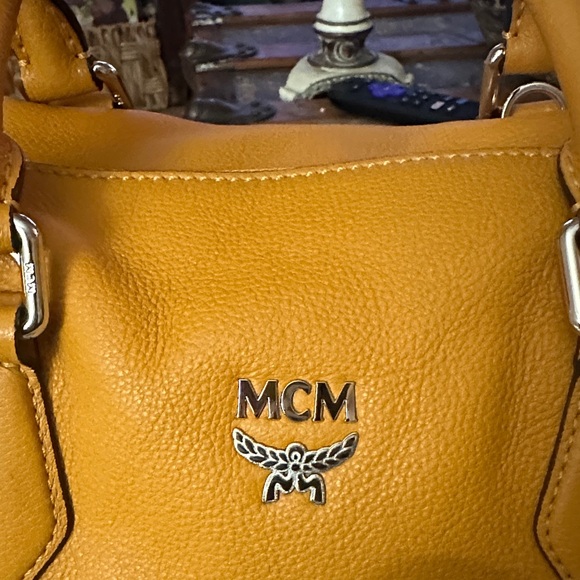 MCM Women's Satchel in Vibrant Orange - Picture 2 of 15